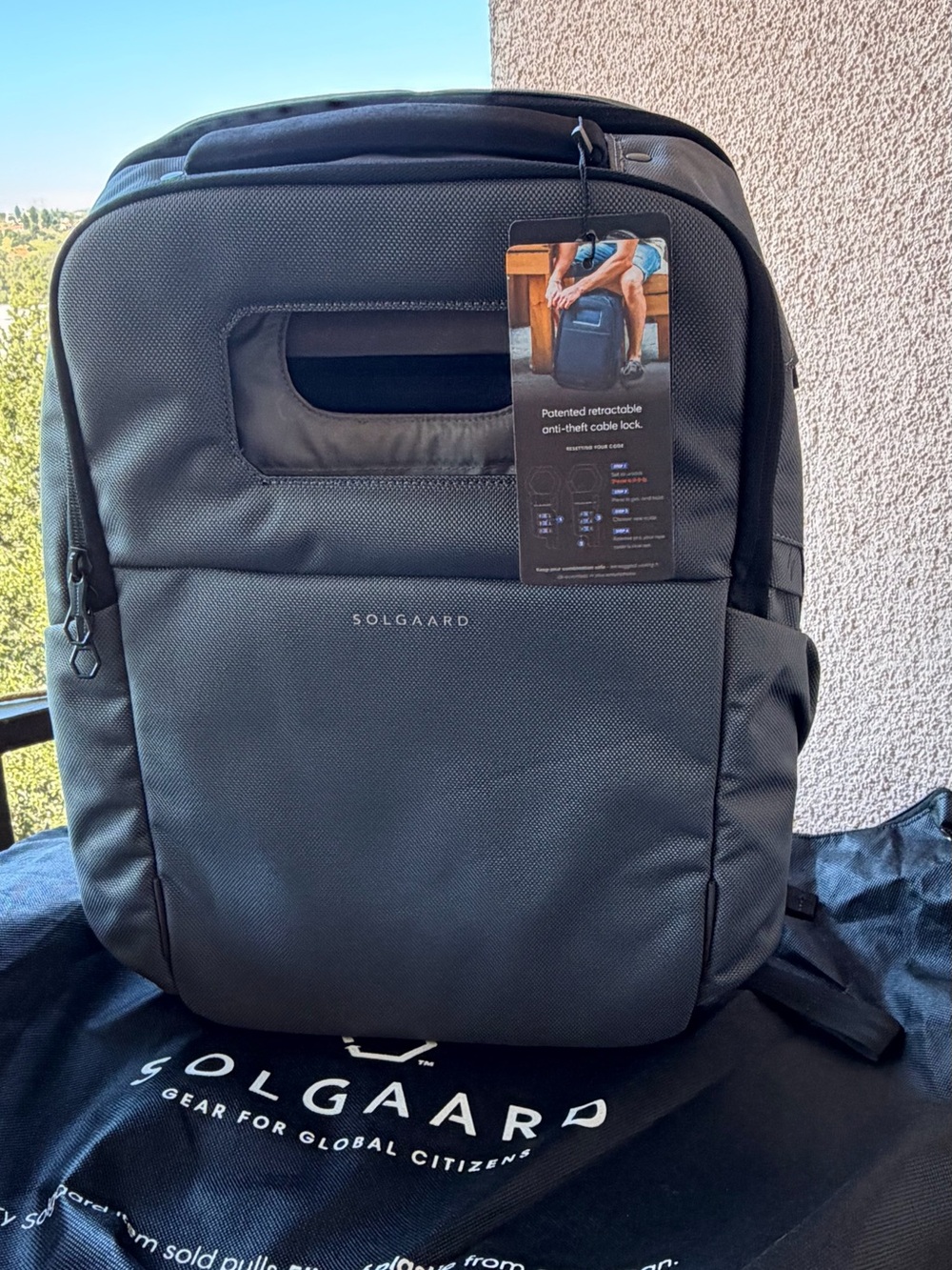 New Gray Solgaard Men’s Anti-Theft  Backpack